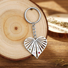 Cargar imagen en el visor de la galería, Llaveros de corazón con nombre grabado personalizado para madre, llavero de piedra natal personalizado para parejas, regalos de Navidad para ella, día de la madre