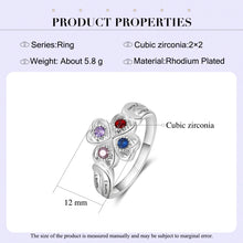 Load image into Gallery viewer, Anillo de flores personalizado con 4 piedras