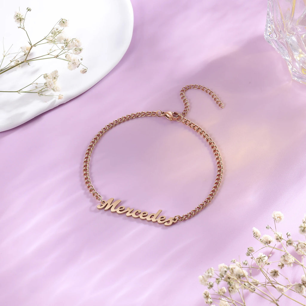 pulsera de tobillo personalizada para mujer