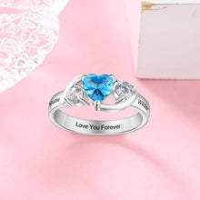 Load image into Gallery viewer, anillos de piedra natal personalizados para mujer