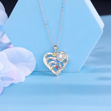 Load image into Gallery viewer, Collar personalizado de flores rosas con 1-4 piedras de nacimiento familiares