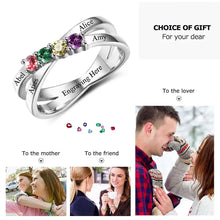 Load image into Gallery viewer, Anillo de la familia y la amistad para madres