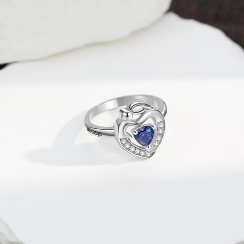 Anillo de abrazo personalizado para madre e hijo