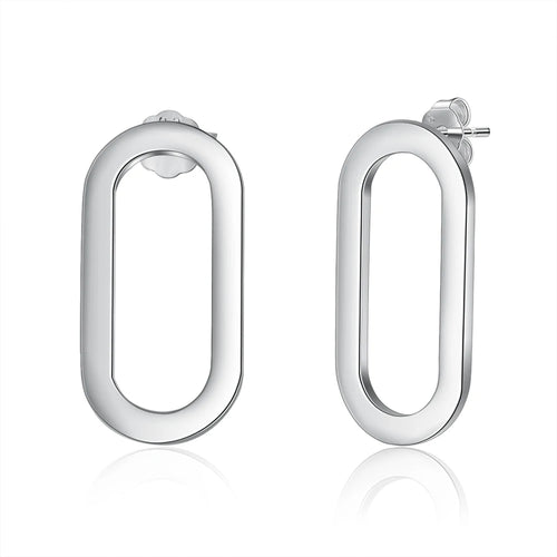 pendientes geométricos con grabado de nombre personalizado para mujer