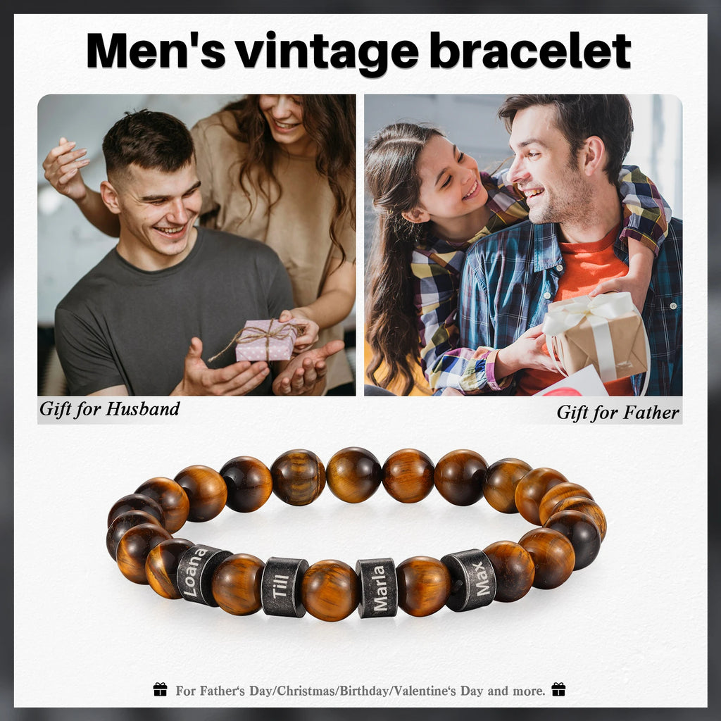 Pulsera con grabado personalizado para hombre