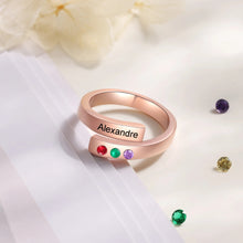 Load image into Gallery viewer, Anillo abierto con nombre personalizado para mujer