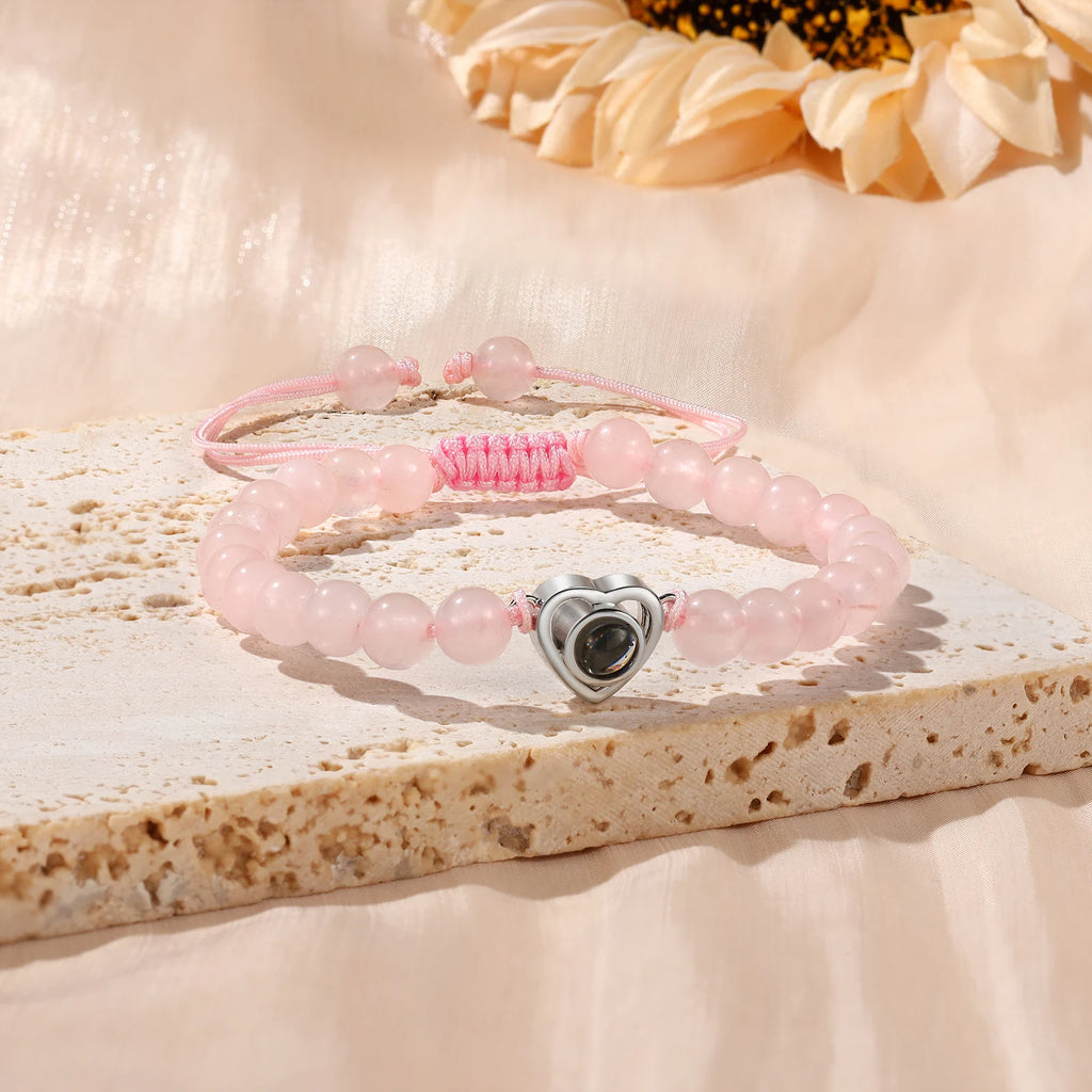 Pulsera de proyección de foto personalizada para mujer