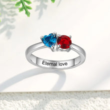 Load image into Gallery viewer, Anillo de madre personalizado con piedra natal de corazón