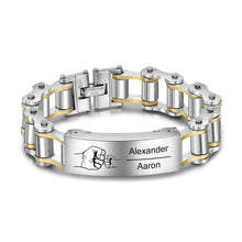 Load image into Gallery viewer, Pulsera personalizada de acero inoxidable para hombre