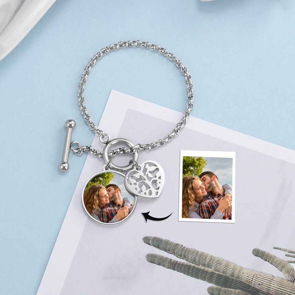 pulsera con foto personalizada para mujer