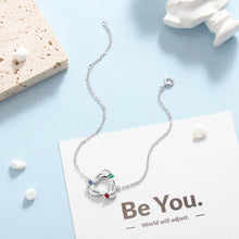 Load image into Gallery viewer, Pulsera personalizada de pies de bebé con piedra natal