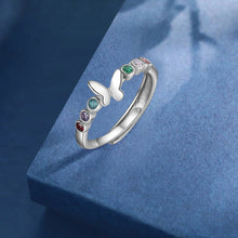 Load image into Gallery viewer, Anillos abiertos de mariposa personalizados para mujer