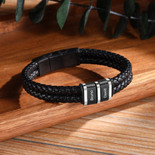 Load image into Gallery viewer, Pulsera de cuero personalizada para hombre