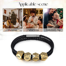 Load image into Gallery viewer, Pulsera de cuero con grabado personalizado para hombre