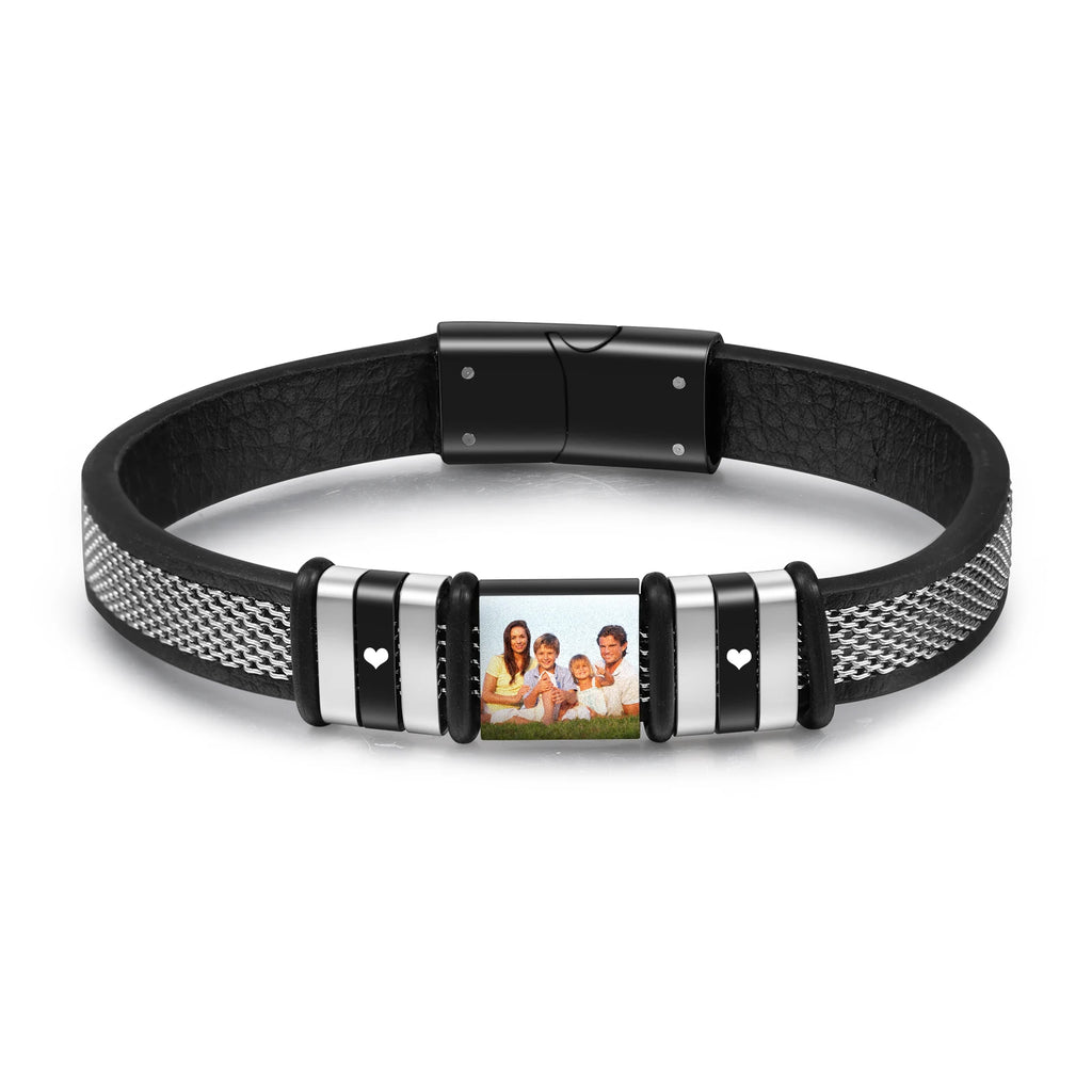 Pulseras con foto personalizables para hombres y niños