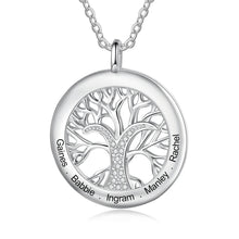 Cargar imagen en el visor de la galería, Collar personalizado de árbol de la vida para mujer