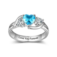 Load image into Gallery viewer, anillos de piedra natal personalizados para mujer