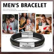 Load image into Gallery viewer, Pulseras personalizadas con grabado de nombre para hombre