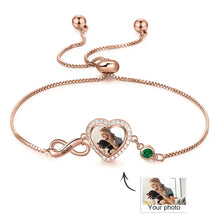 Load image into Gallery viewer, pulsera personalizada con foto de corazón para mujer