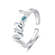 Load image into Gallery viewer, anillos de plata de ley 925 con nombre personalizado para mujer