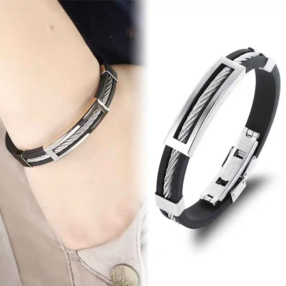 Pulsera de acero inoxidable para hombre