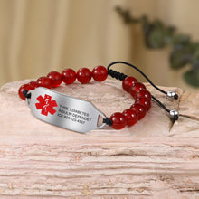 Load image into Gallery viewer, Pulsera de identificación de alerta médica personalizada para mujer