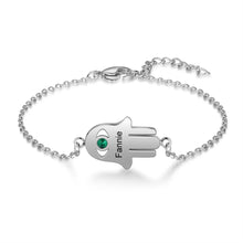 Load image into Gallery viewer, pulsera de mano de Fátima de la buena suerte para mujer