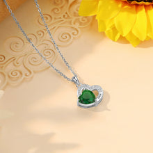 Load image into Gallery viewer, Collar de corazón personalizado clásico con piedra de nacimiento