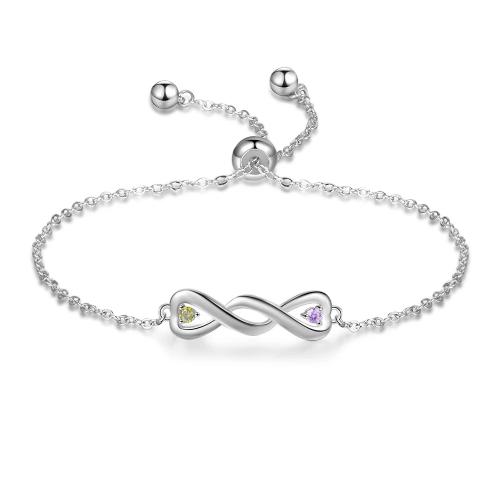 Pulseras Infinity personalizadas con nombre grabado para mujer