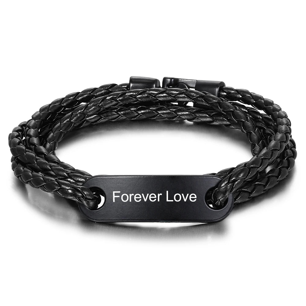 pulsera personalizada de acero inoxidable para hombre