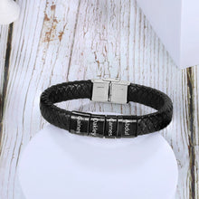 Load image into Gallery viewer, pulsera de cuero trenzado para hombre