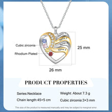 Load image into Gallery viewer, Collar con colgante de corazón de amor personalizado para mujer