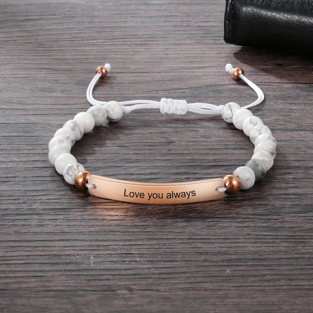 pulsera con grabado personalizado para hombre