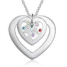 Load image into Gallery viewer, Designer Personalized Tree of Life Heart Pendant