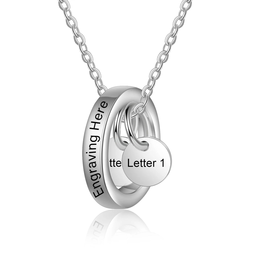 Collar con letra inicial personalizada para mujer