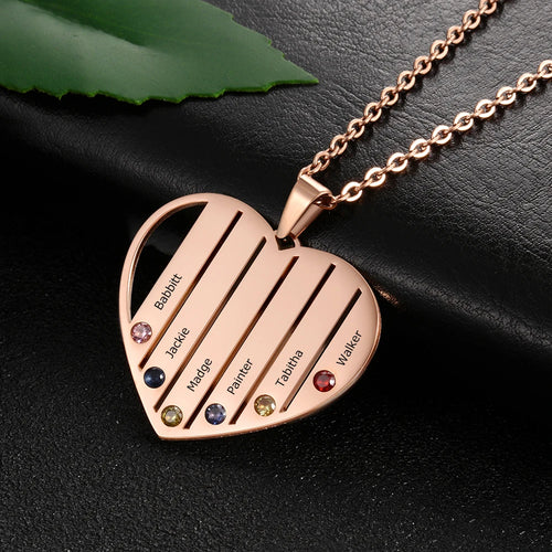 Collar de corazón personalizado para mujer