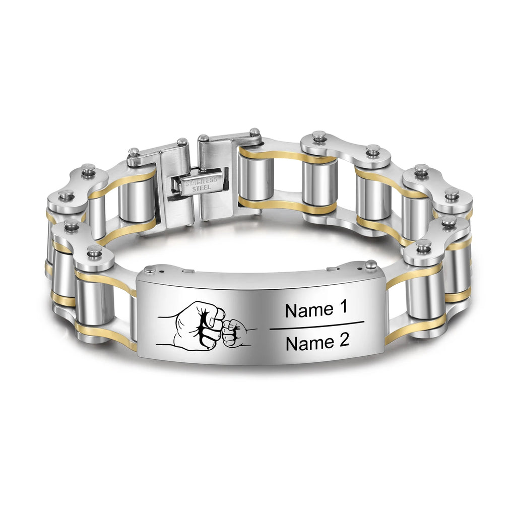 Pulsera personalizada de acero inoxidable para hombre