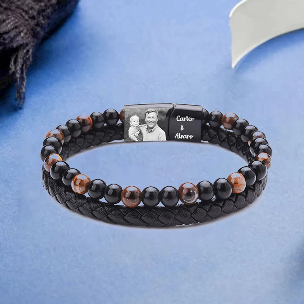 Pulseras personalizadas con foto para hombre