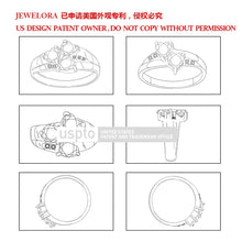 Load image into Gallery viewer, Anillo de compromiso de amor infinito personalizado, doble Corazón