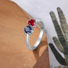 Load image into Gallery viewer, anillos de piedra de nacimiento redondos personalizados para mujer