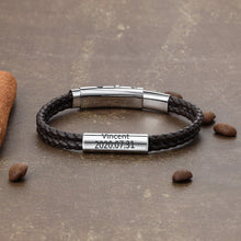 Load image into Gallery viewer, pulsera con nombre personalizado para hombre