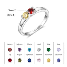 Load image into Gallery viewer, Anillos de plata de ley 925 con nombre personalizado para mujer