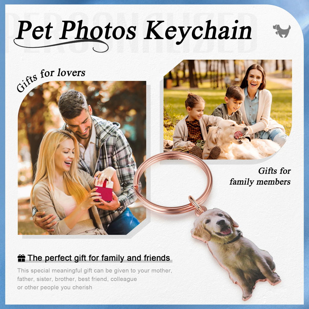 Llaveros personalizados con foto de perro para Familia