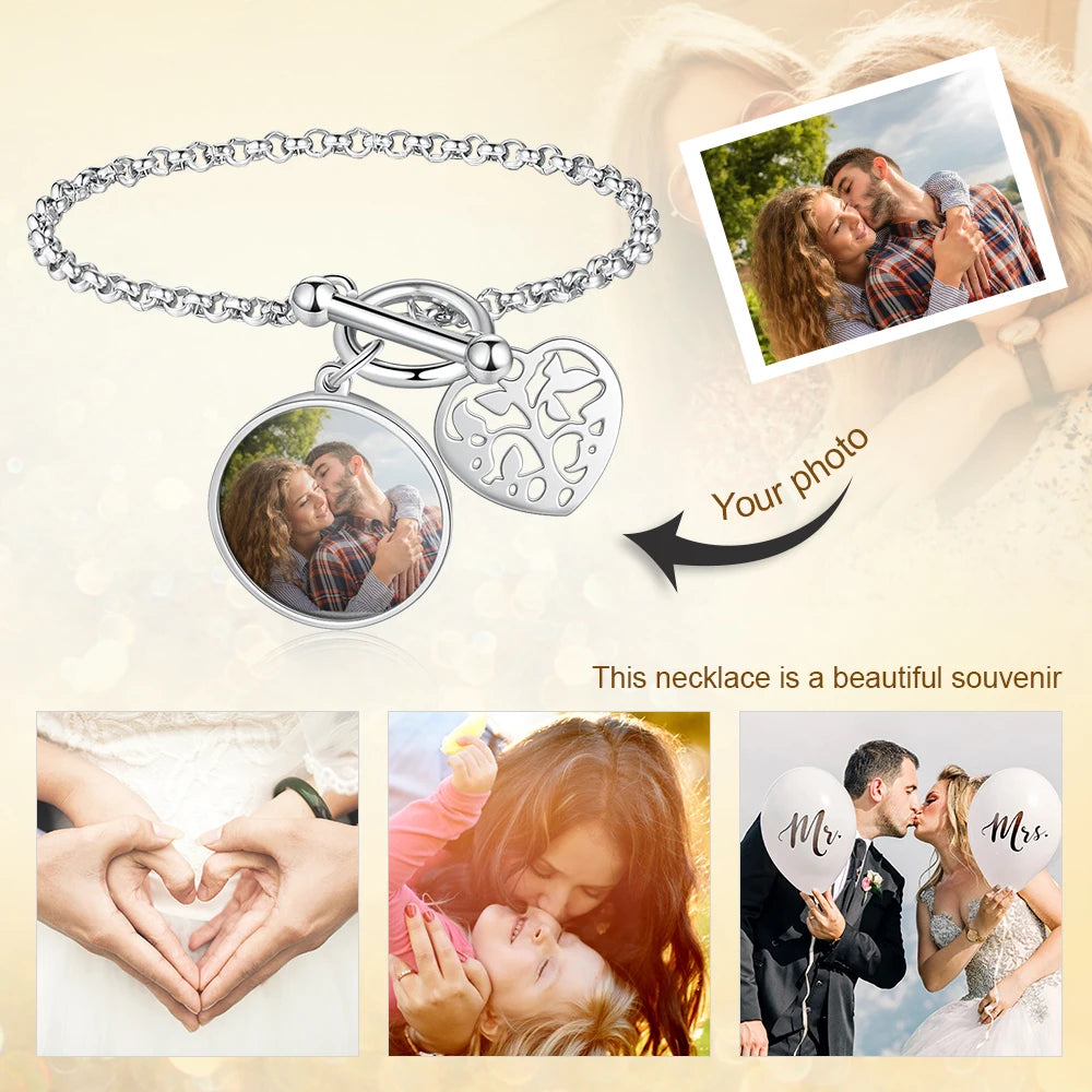 pulsera con foto personalizada para mujer