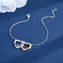 Cargar imagen en el visor de la galería, Pulsera de corazón de amor personalizada para el día de la madre para mujer