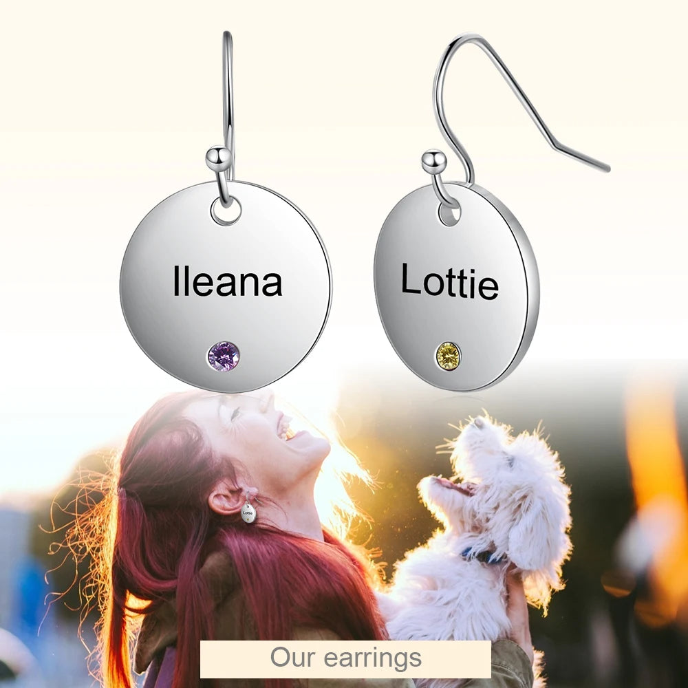 pendientes con nombre personalizado