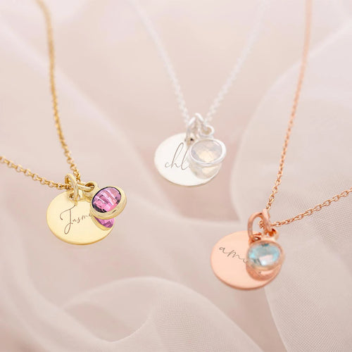 Collar con grabado de nombre personalizado