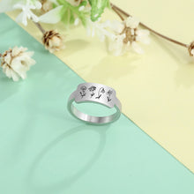 Load image into Gallery viewer, Anillo de boda ancho de acero inoxidable para mujer