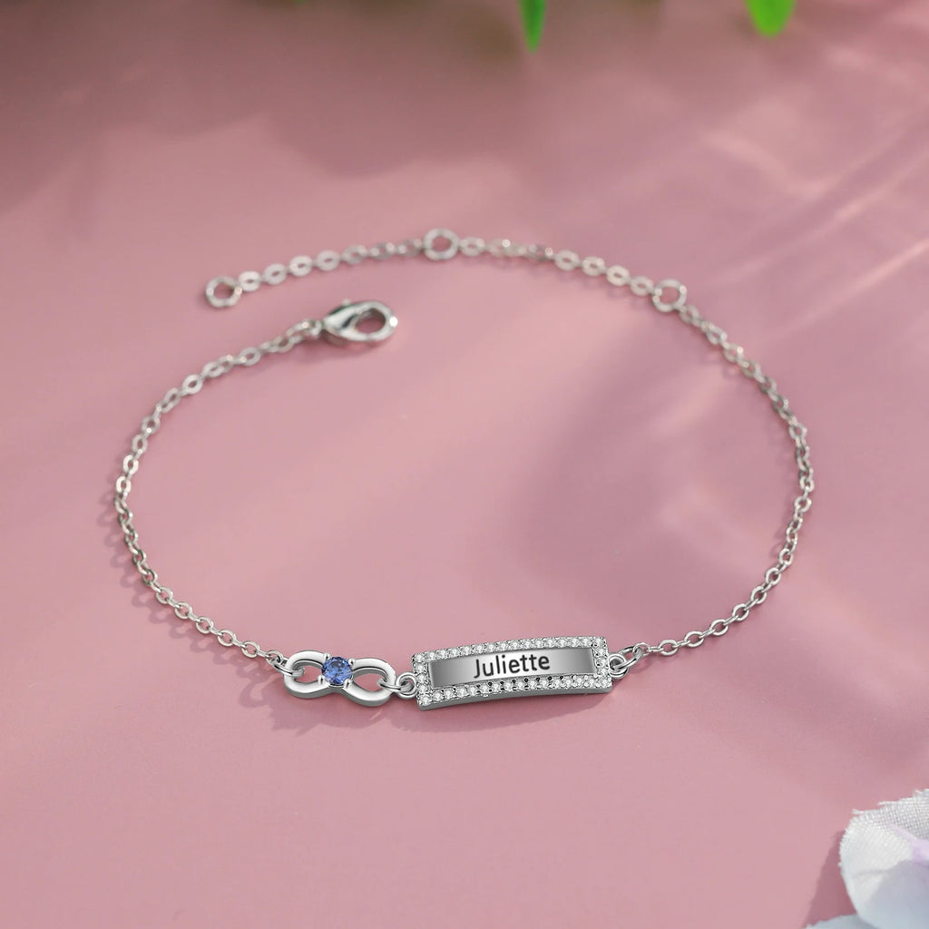 Pulsera de infinito personalizada para el día de la madre