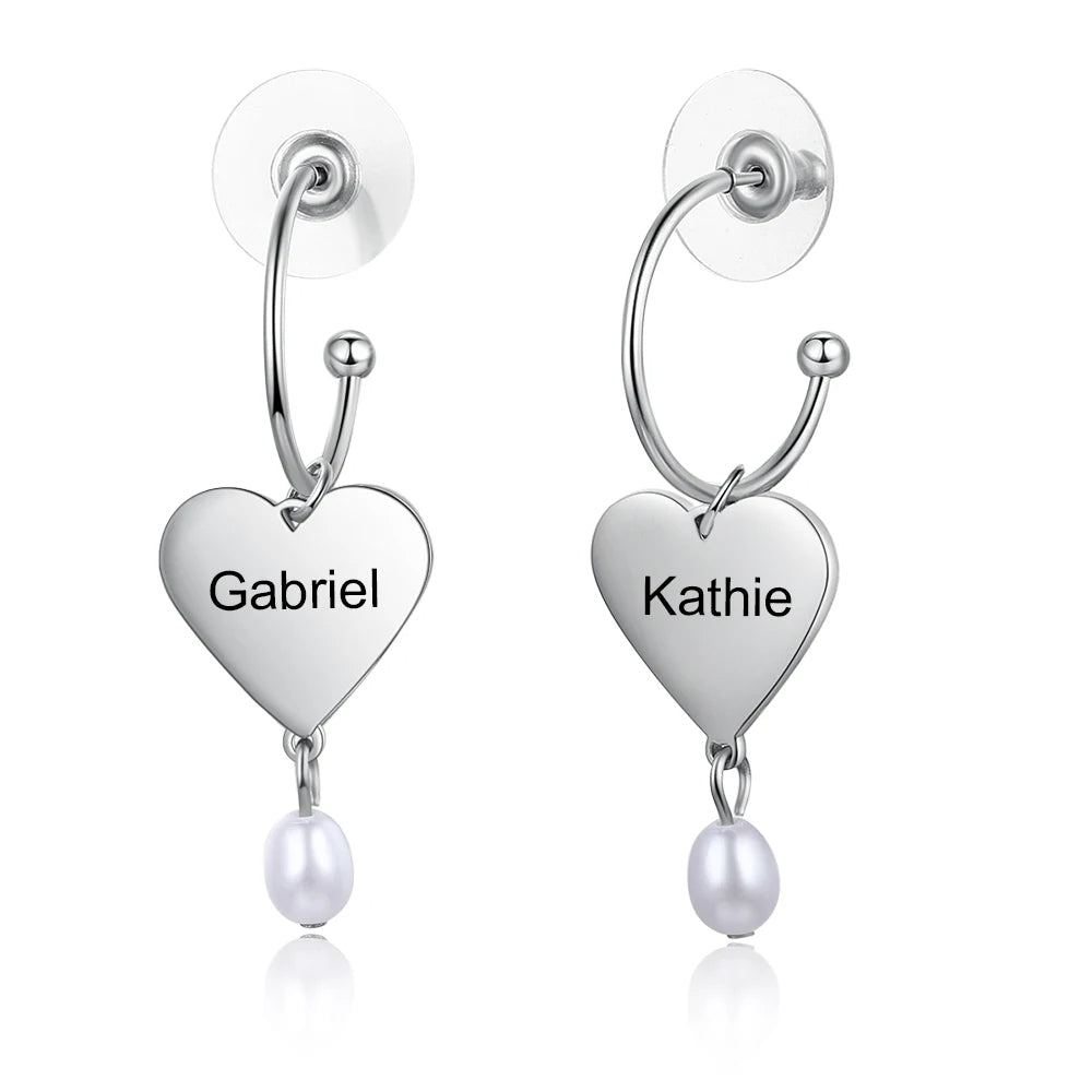 pendientes con nombre personalizado para mujer